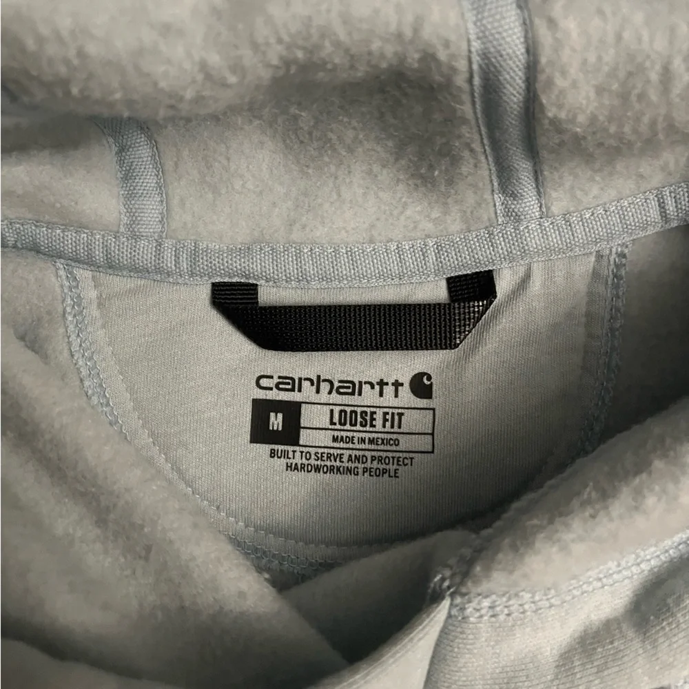 Carhartt Men's Hoodie in Light Blue - Picture 2 of 3